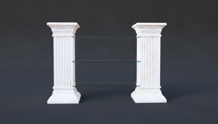 Diseño de vitrina de vidrio estante columna vitrinas estantes armario de TV sala de estar 1842 nuevo