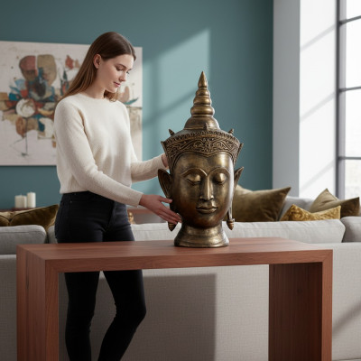 Figuras de Buda Escultura de Buda Estatuas de budismo Tailandia Feng Shui Decoración Busto