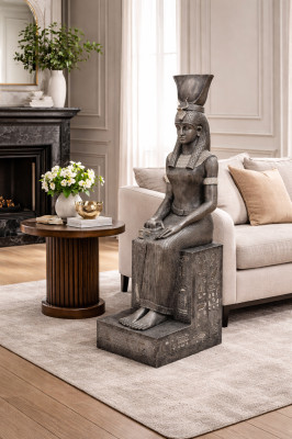 XXL Figura de diseñador diosa Isis estatua escultura decoración figuras estatuas 123 cm