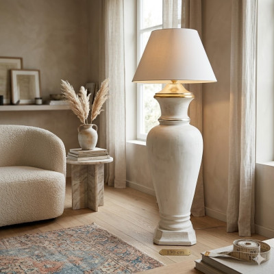 Diseño de lámpara de pie Vase XXL, lámpara de pie, estante iluminado estante vitrina 132 cm.