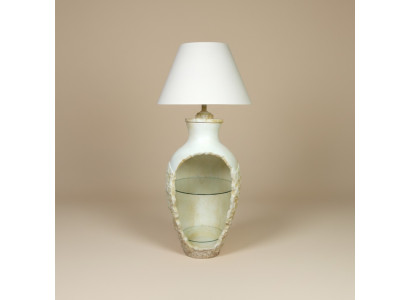 Lámpara de pie de diseño Vase XXL 138cm lámpara de pie iluminada con estante de lámparas vitrina