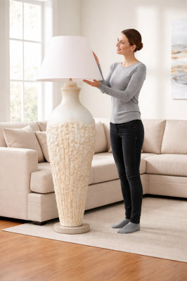 Diseño XXL jarrones Luces de pie Lámpara de mesa Lámpara de mesa Lámparas 140cm