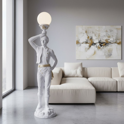 Talla natural Hindu soporte lámpara escultura lámpara decoración figura 160cm