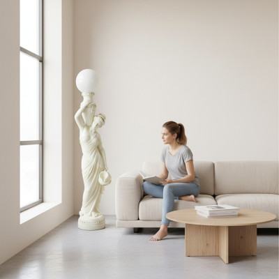 Lámpara de pie para sala de estar Luminaria de pie Lámparas de diseño XXL Figura lámpara escultura 6833