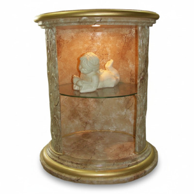 Vitrina Columna de diseño Armario Vitrinas Estante Almacenamiento Iluminado Columna Figura