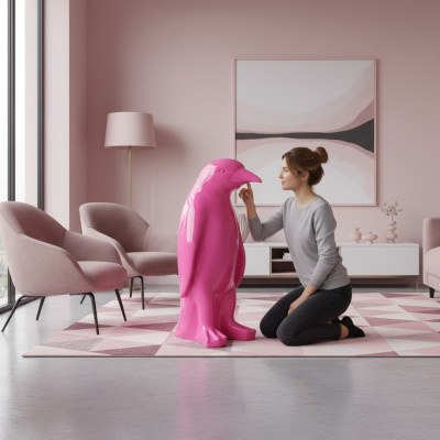 Diseño de figura de pingüino estatua escultura figuras esculturas decoración decoración nueva 3061