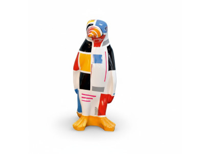 Figura de diseñador XXL hecha a mano, figuras pintadas, escultura, estatua, esculturas, pingüino.