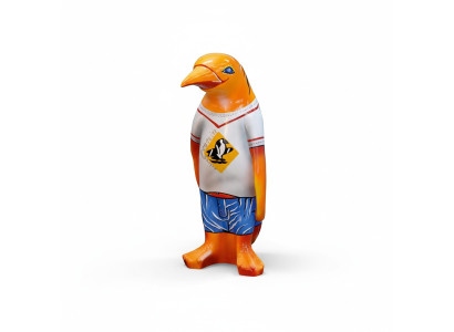 Diseño de lujo XXL 67cm figura escultura hecha a mano pingüino animal esculturas figuras