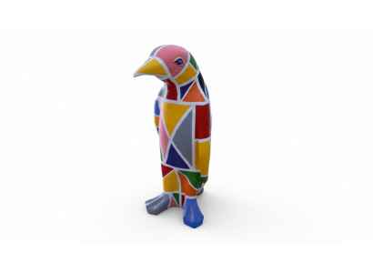 Diseño de lujo Figura Escultura Hecha a mano XXL 67cm Pingüino Esculturas de animales Figuras