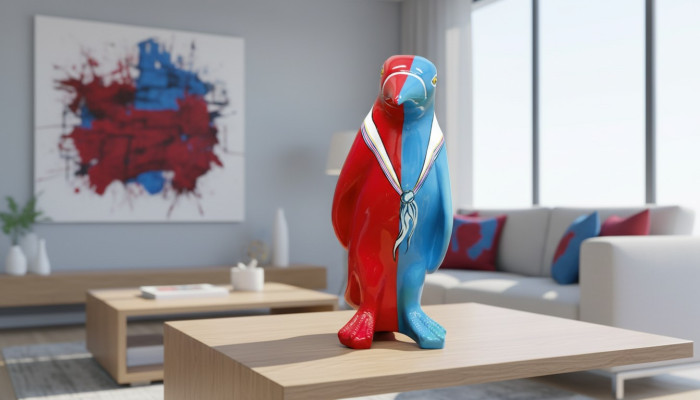 Diseño de figura de pingüino estatua escultura figuras esculturas decoración decorativa 3075 Nuevo