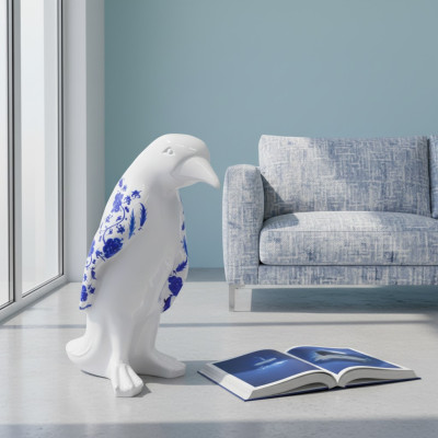 Diseño de figura de pingüino estatua escultura figuras esculturas decoración decorativa 3078