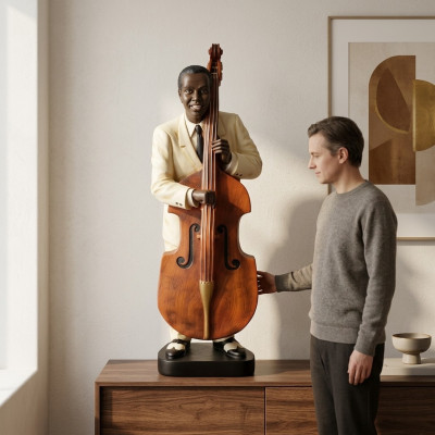 Diseño de estatua de figura de contrabajo escultura esculturas decoración 4021 nuevo