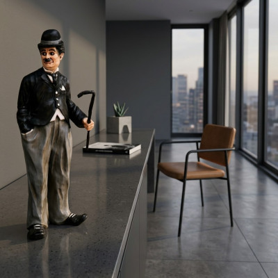 Diseño de la estatua de la figura de Chaplin Escultura Figuras Esculturas Decoración Decoración 5358 Nuevo