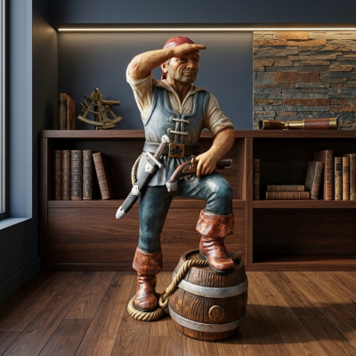 Diseño de figura de pirata estatua escultura figuras decoración decorativa 5601 Nueva