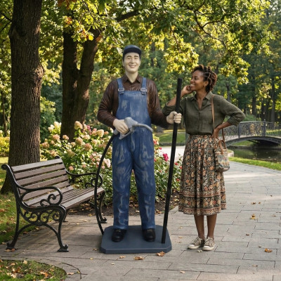 Diseño de estatua de figura de estación de servicio de EE. UU. Escultura de figuras esculturas de decoración decorativa