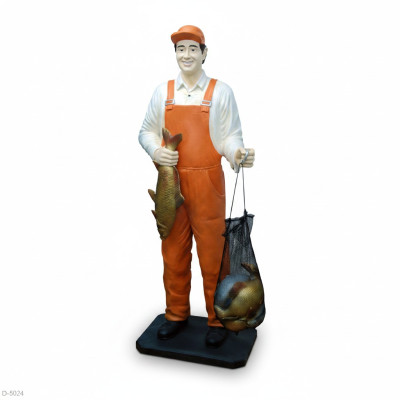 Diseño de la estatua de la figura del pescador Escultura de figuras Decoración Decoración 5661 Nuevo