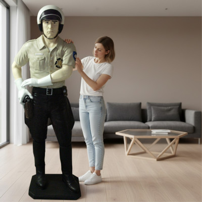 Diseño de figura de policía, estatua, escultura, figuras, decoración, adorno 5682.