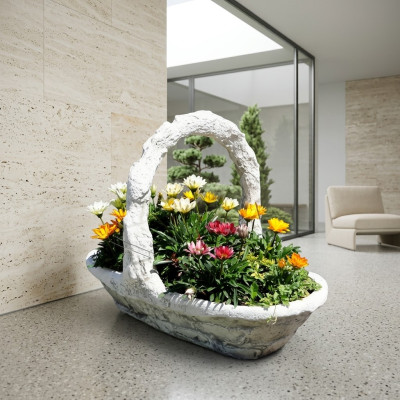 Maceta de flores jardinera decoración figura naturaleza macetas jarrones jardín