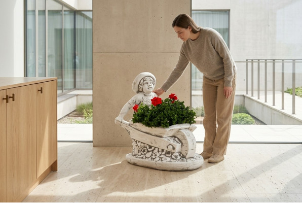 Macetero de flores, maceta de plantas, decoración, figura natural, jarrones, macetas, jardín.