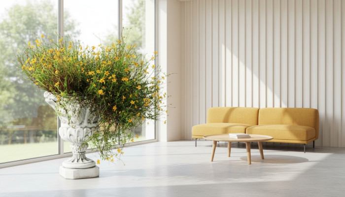 Maceta de flores natural, maceta de plantas para decoración, figura de jarrón, macetas para jardín.