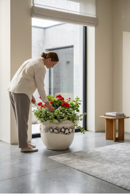 Maceta de flores, maceta de plantas, decoración de figuras naturales, jarrones de jardín, macetas de flores.