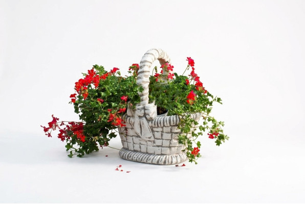 Figura Maceta de flores Maceta de plantas Decoración Blanca Figura Macetas de jardín