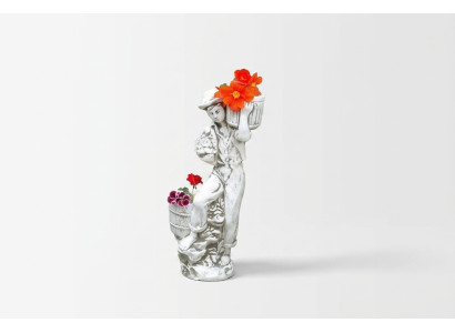 Figura Maceta Blanca Planta Cubo Decoración Figura Macetas Jardín