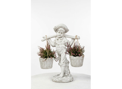 Figura blanco maceta de flores planta macetero decoración figura macetas jardín