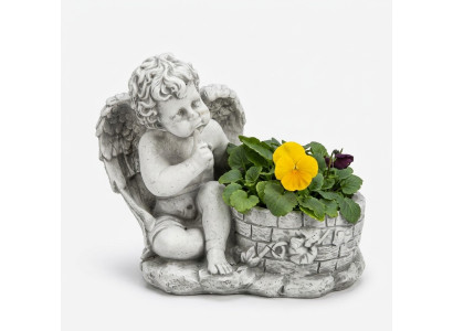 Maceta de flores natural, cubo de decoración de jardín, figura de jarrones de jardín, macetas.