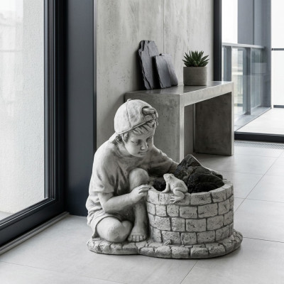 Maceta de flores natural decorativa para plantas jardín figura jarrones macetas