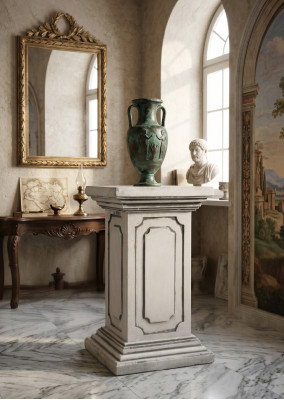 Decoración columna Columnas Estilo Antiguo Romano Soportes Piedra Base