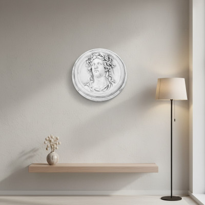 Relieve de pared, cuadro de relieve, imagen en estilo antiguo, decoración de pared 3D romana.