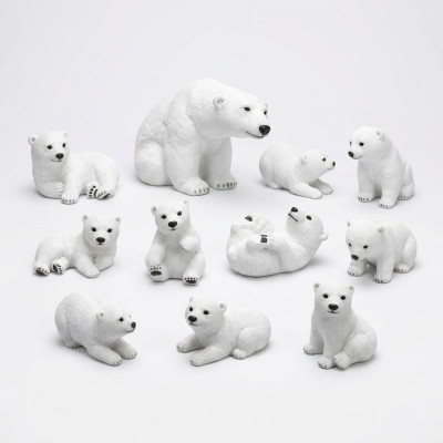 Figura de oso polar de 21 cm Estatua Oso Jardín Decoración Figuras Estatuas decorativas