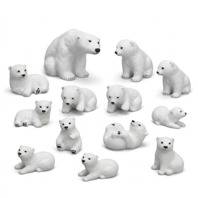 Figura de oso polar de 18 cm Estatua Oso Decoración de jardín Figuras Estatuas decorativas