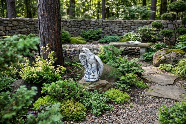 Decoración de jardín Águila Terraza Figuras de piedra Figura Estatua Escultura