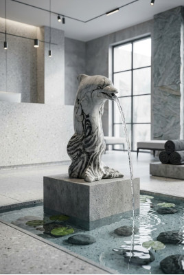 Decoración de jardín Estatua de delfín Escultura Figuras Esculturas Diseñador