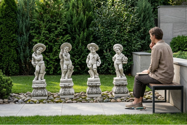 Base de 27 cm para escultura de diseño figura estatua figuras de jardín estatuas