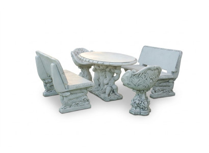 Sillas Silla Butaca Jardín Muebles Trono Piedra Figura Estatua Estilo Antiguo