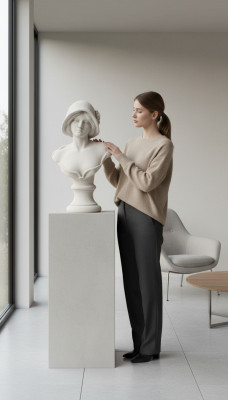 Busto Mujer Estilo Antiguo Antigüedad 40cm Figura Escultura Esculturas