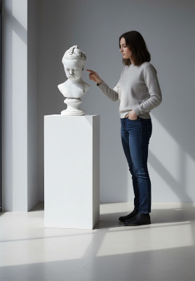 Busto de niño estilo antiguo antigüedad 43cm escultura de piedra figura escultura esculturas