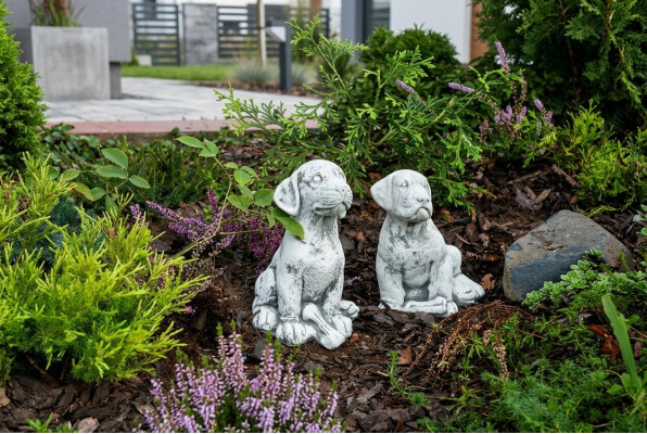 Decoración de jardín Perro Terraza Figuras de piedra Figura Decorativa Estatua