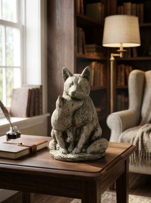 Gato estatua escultura figura esculturas figura diseñador de jardín.