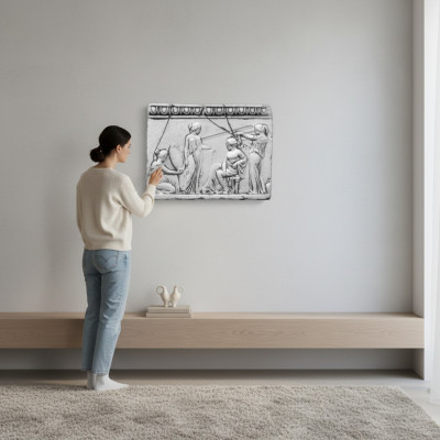 Alivio de arte antiguo para mujeres, relieve de pared, imagen de pared, imágenes de piedra, placa