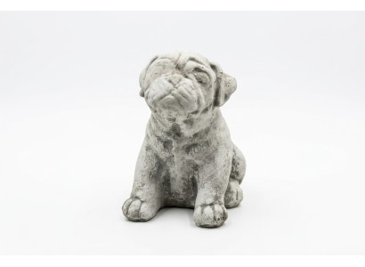 Decoración de jardín Perro Terraza Figura de piedra Figuras Blancas Estatua decorativa
