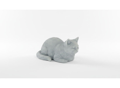 Decoración de jardín. Gato decorativo. Figuras de piedra para la terraza. Figura estatua.