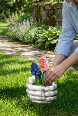 Diseño Maceta Florero Cubo Recipiente Macetas Figura Decoración Manos Escultura