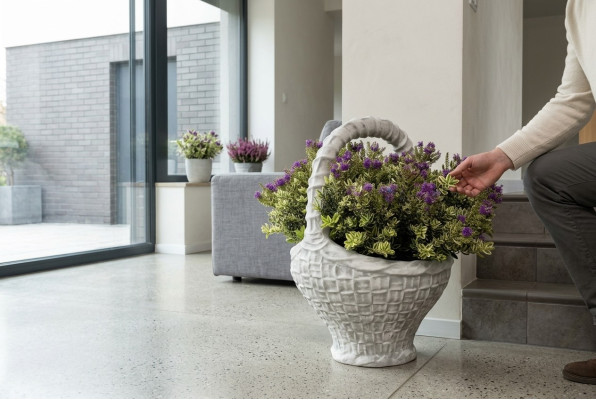 Macetas Caja Maceta decorativa Macetas de flores XXL Hormigón Jardín Terraza