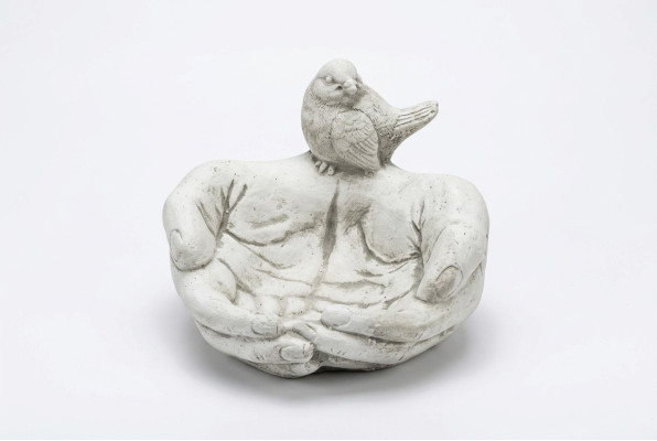 Diseño de escultura de fuente para pájaros figura estatua decorativa de jardín figuras estatuas.