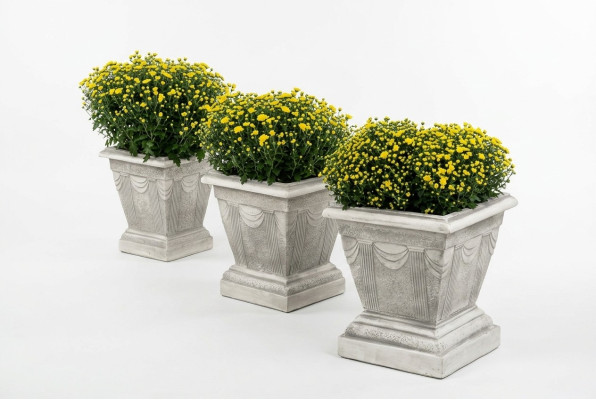 Figura maceta blanca planta cubo figura decoración macetas jardín