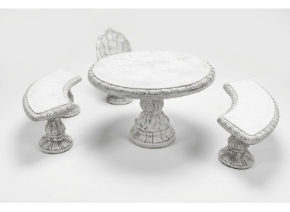 Estilo de mesa de jardín de caballero antiguo, decoración de mesa de piedra redonda muebles.